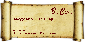Bergmann Csillag névjegykártya